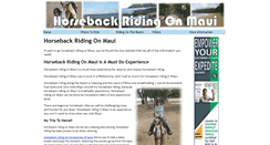 Desktop Screenshot of horsebackridingonmaui.com